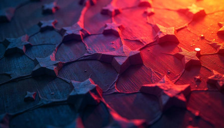 Colorful abstract background with bokeh defocused lights and shadow