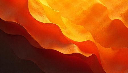 Abstract flowing gradients of orange and yellow colors