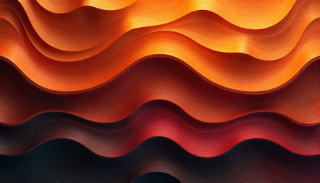 Abstract orange gradient wave design for background or wallpaper
