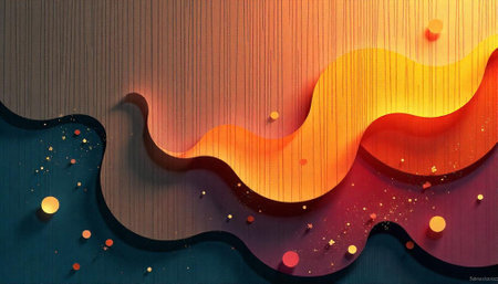Abstract colorful background with organic shapes and textured surfaceの写真素材