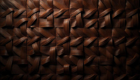 Abstract brown woven texture background with organic feel and look
