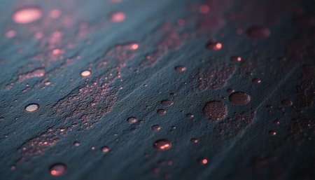 Abstract texture with water droplets and dark backgroundの写真素材