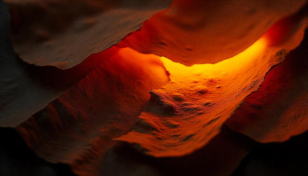 Abstract macro shot of luminous rose petals interiorの写真素材