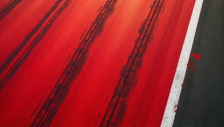 Abstract race track texture with tire marks backgroundの写真素材