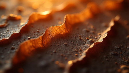 Abstract warm textured surface with highlights of lightの写真素材