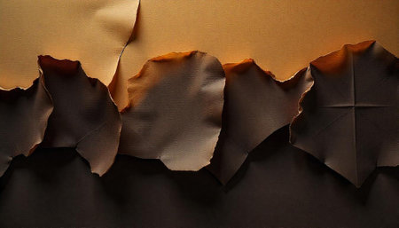 Abstract background of torn paper with brown color gradientの写真素材