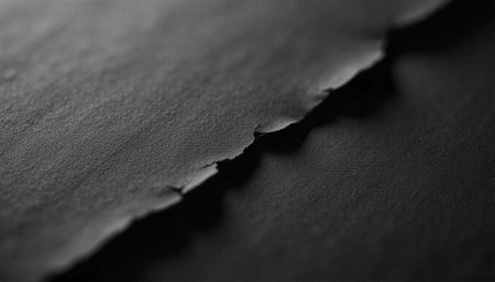 Black paper texture abstract background with jagged edge detailの写真素材