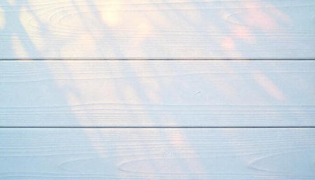 Painted wood planks background with light and shadow overlayの写真素材