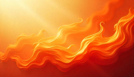 Abstract fire wave orange and yellow colored background image
