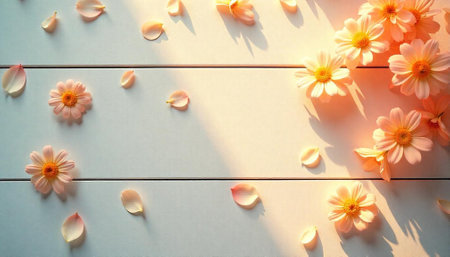 Elegant floral arrangement with daisy blossoms and delicate petals