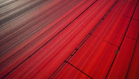 Abstract red gradient field aerial view background imageの写真素材