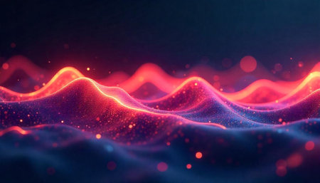 Abstract waves of energy flowing with light and particles