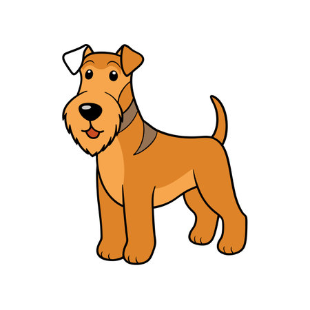 Cute cartoon dog isolated on white background artworkのイラスト素材