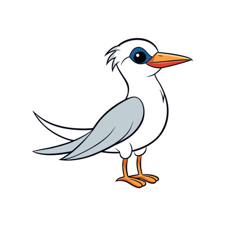 Cartoon tropic bird illustration in vector format isolated designのイラスト素材
