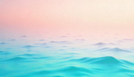 Pastel ocean waves abstract ethereal dreamlike water landscape calmの写真素材