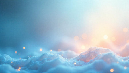 Abstract ethereal clouds with golden light and soft glowの写真素材