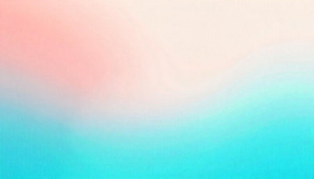 Gentle blend of peach and turquoise gradient backgroundの写真素材