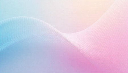 Abstract pastel fabric wave background with soft color gradientsの写真素材