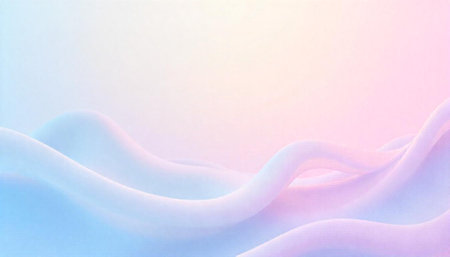 Pastel fabric waves background with soft light and colorsの写真素材