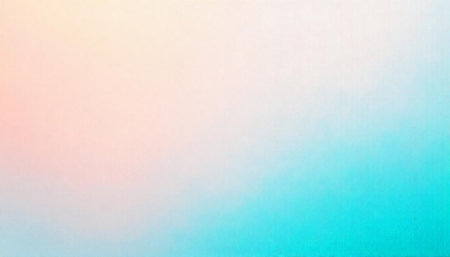 Blurred gradient background with peach pink and turquoise huesの写真素材