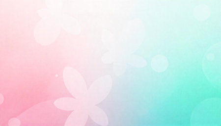 Delicate floral backdrop with soft pastel gradients and bokehの写真素材