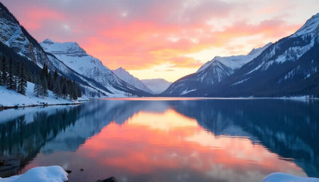 Lake Louise at dawn in Banff National Park, Canada