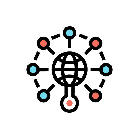 Minimalist color circle pattern on White Background for presentationsのイラスト素材