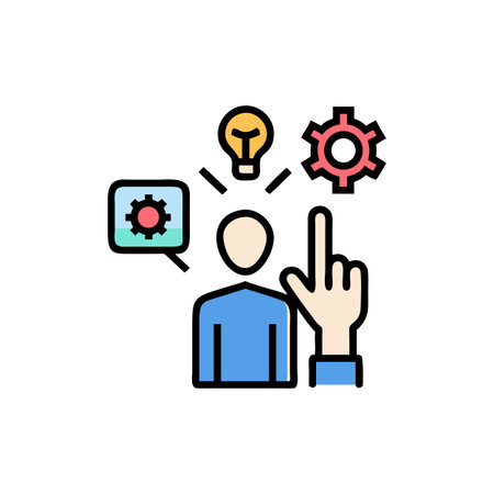 Illustration of business person having an ideaのイラスト素材