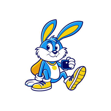 Energetic Bunny Ready for Funのイラスト素材