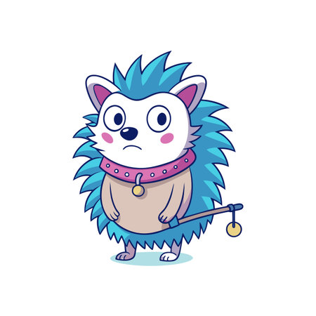 Charming Hedgehog Playing Golfのイラスト素材