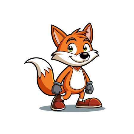 Charming Fox with a Gentle Toeのイラスト素材