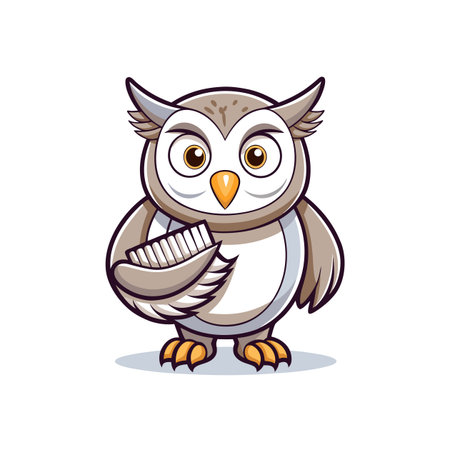 Energetic Owl Competing in Sculptingのイラスト素材