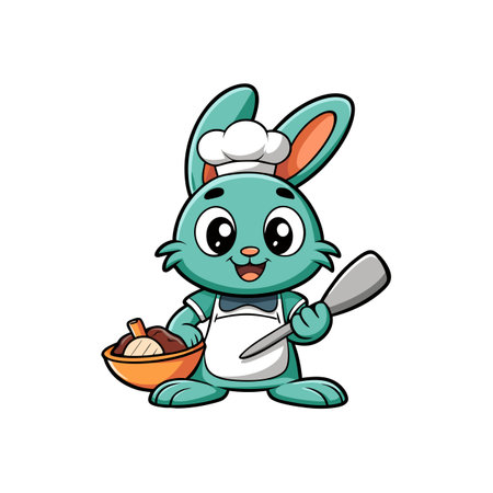 Energized Bunny Forgiving While Bakingのイラスト素材