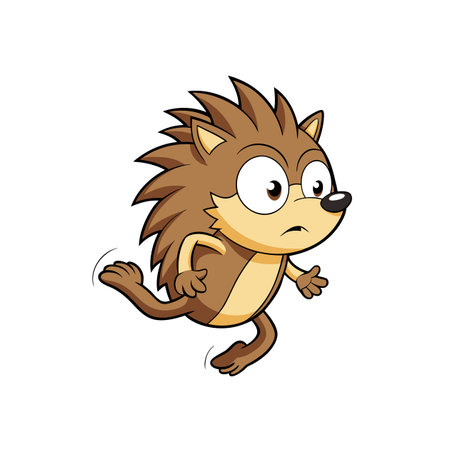 Hedgehog on a Blogging Journey to Fitnessのイラスト素材