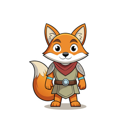 Charming Fox Welcoming Opportunityのイラスト素材