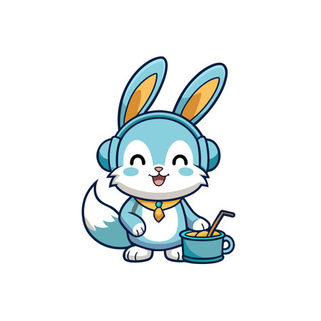 Energetic Bunny's Exhausting Music Mixのイラスト素材