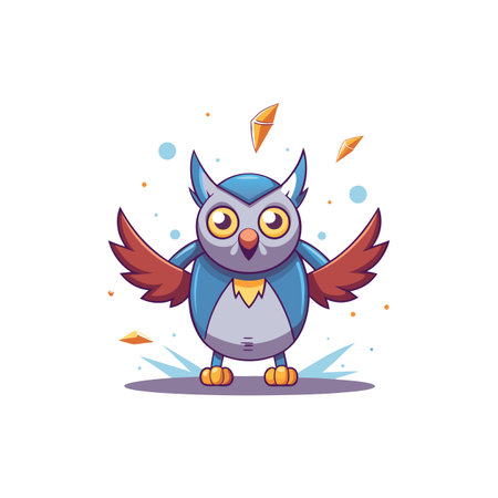 Shy Owl's Eager Yoga Sessionのイラスト素材