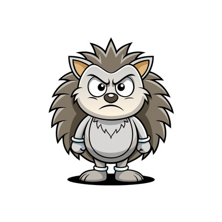Vital Hedgehog Spinning with a Frownのイラスト素材