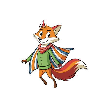 Romantic Shawl Style of Willow the Foxのイラスト素材