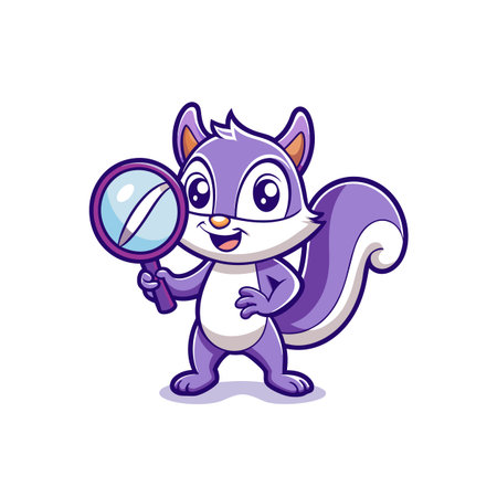 Bubbly Illustration of Riding Squirrelのイラスト素材