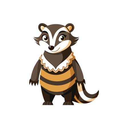 Badger's Joyful Imaginative Lace Adventureのイラスト素材