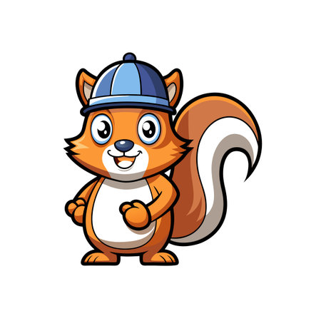 Squirrel's Joyful Allegorical Cap Journeyのイラスト素材