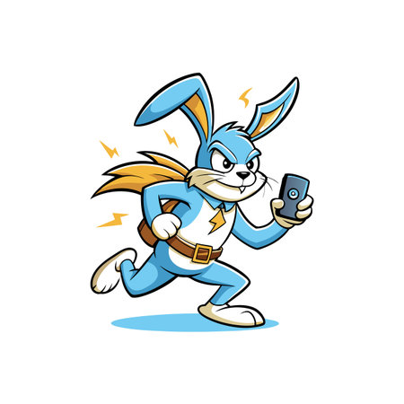 Weak Bunny Coding with Energyのイラスト素材