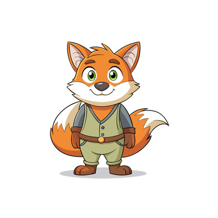 Complex Fox Suggesting Jumpsuit Ideasのイラスト素材