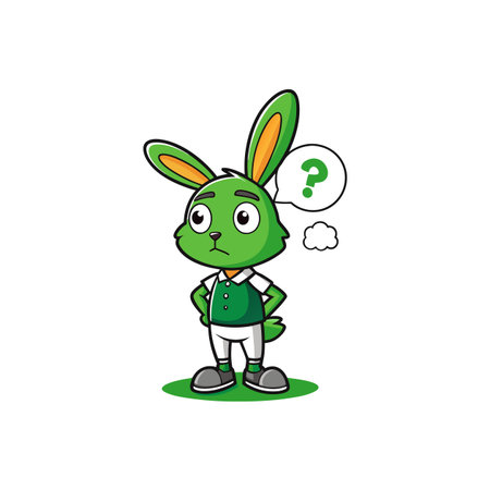 Fit Bunny Golfing with Energetic Spiritのイラスト素材