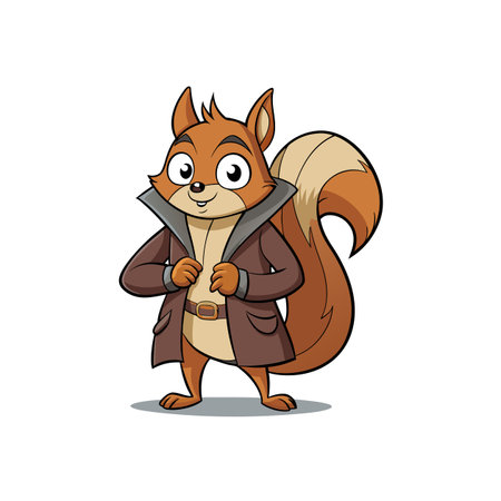 Squirrel's Brave Fashion Statementのイラスト素材