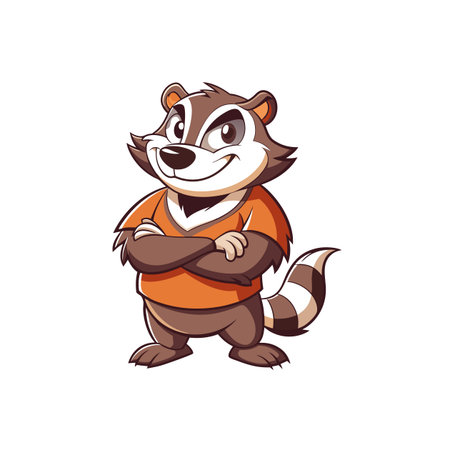 Sarcastic Badger Uplifting Its Chinのイラスト素材