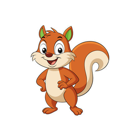 Squirrel's Creative Tiptoeing Adventureのイラスト素材