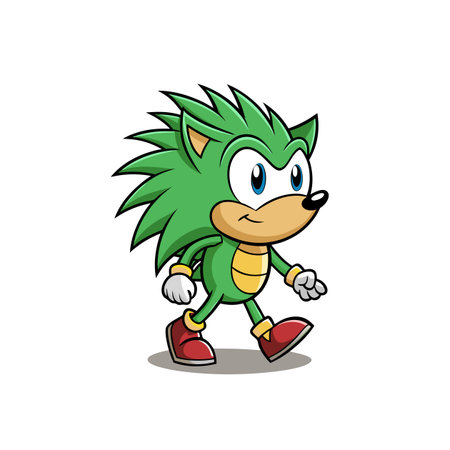 Skating Hedgehog Feels Unwell on Iceのイラスト素材