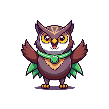 Owl's Winning Sketching Journeyのイラスト素材